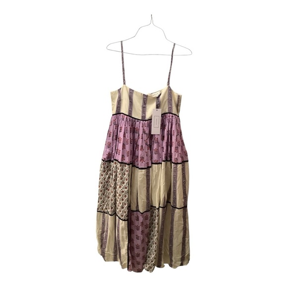 Rhode Resort Saachi Midi Dress Violet Floral Sleeveless Summer Boho Chic Sz.Sm​​ - Picture 4 of 15